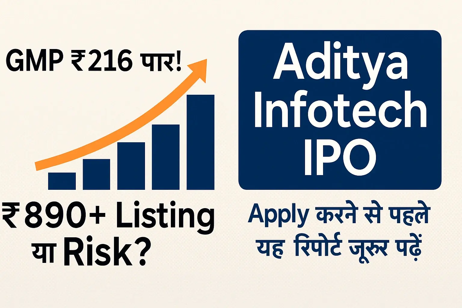 Aditya Infotech IPO 2025 Thumbnail – GMP ₹216 पार, ₹890+ Listing या Risk?