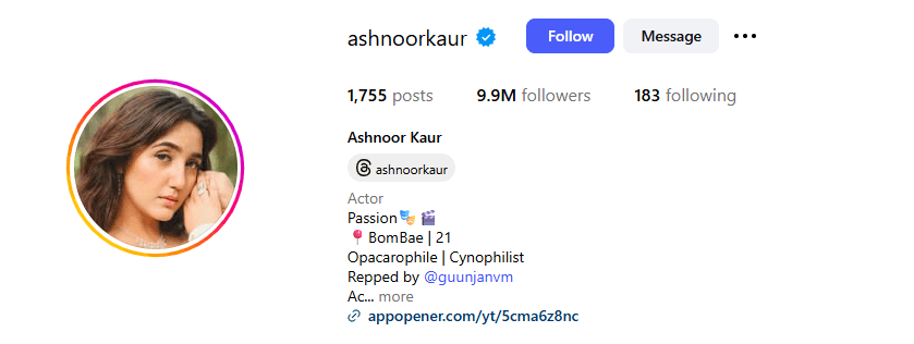 Ashnoor Kaur Net Worth 2025: टीवी से Bigg Boss तक ₹12 करोड़+ सफर 2 Ashnoor Kaur Instagram