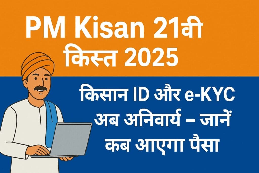 PM Kisan 21वीं किस्त 2025 किसान ID और e-KYC अब अनिवार्य – जानें कब आएगा पैसा