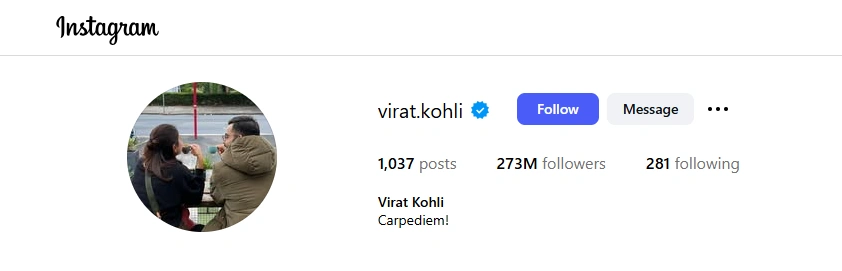 Virat Kohli Net Worth 2025: ब्रांड, IPL Income और प्रॉपर्टी की पूरी डिटेल 3 virat kohli instagram