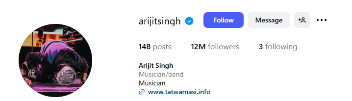 Arijit Singh Instagram