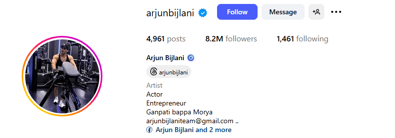 Arjun Bijlani Instagram