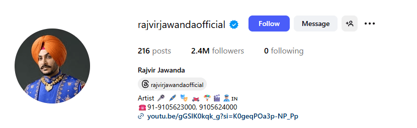 Rajvir Jawanda Instagram