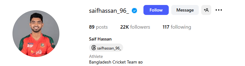 Saif Hassan Instagram