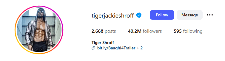 Tiger Shroff Instagram