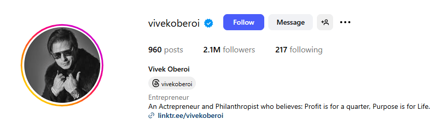 Vivek Oberoi Instagram