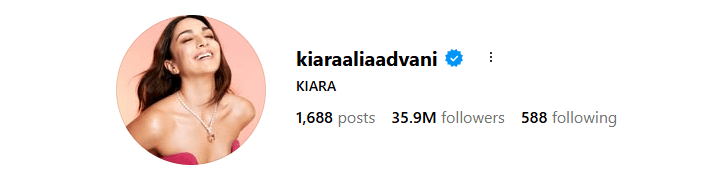 Kiara Advani Instagram