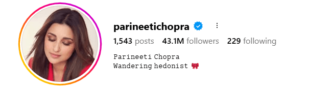 Parineeti Chopra Instagram