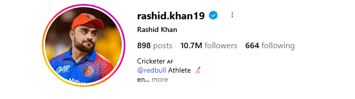 Rashid Khan Instagram