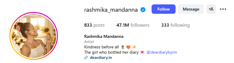Rashmika Mandanna Instagram