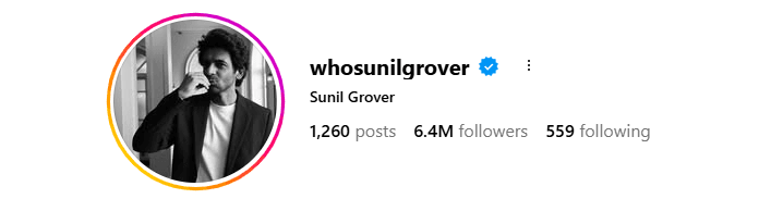 Sunil Grover Instagram
