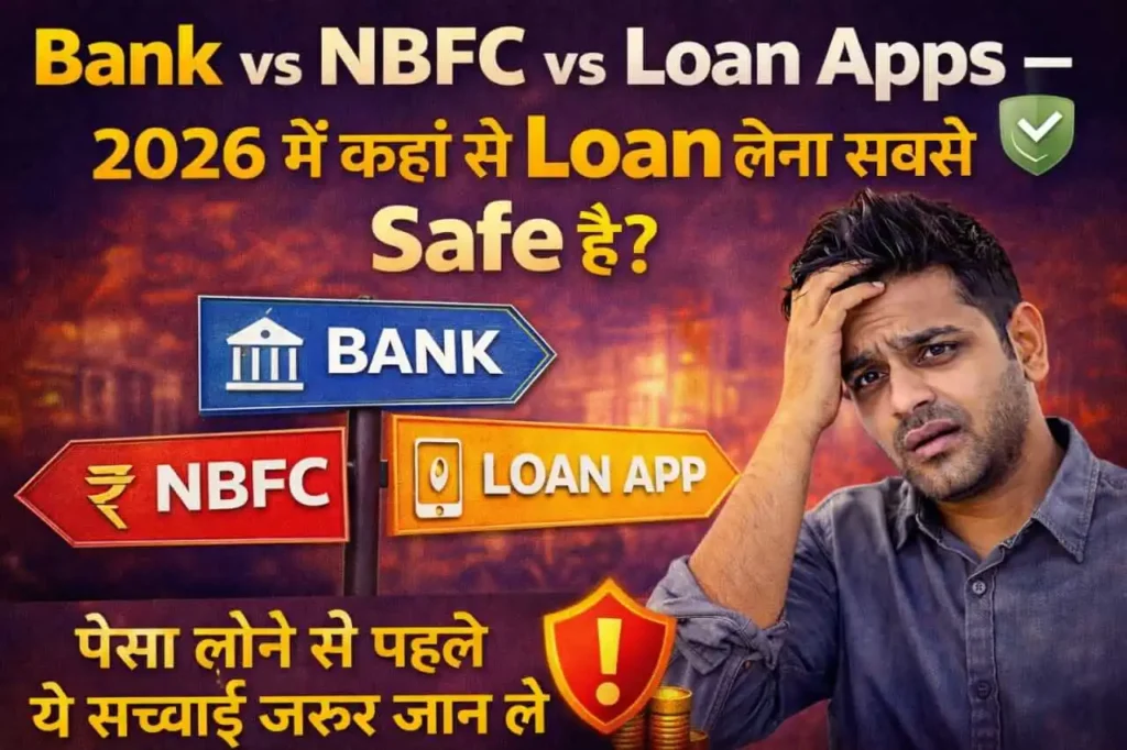 Bank vs NBFC vs Loan Apps – 2026 में कहां से लोन लेना सबसे सुरक्षित है?