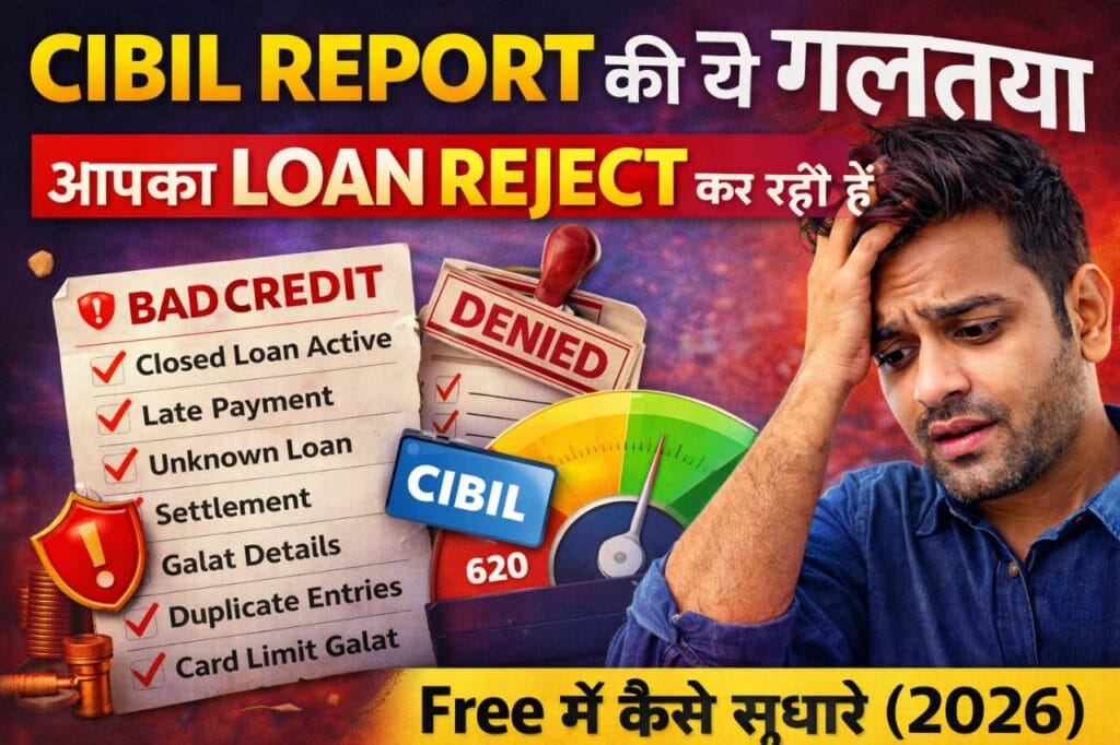 CIBIL Report Ki Ye 7 Galtiyan Aapka Loan Reject Kar Rahi Hain – Free Me Kaise Sudhare